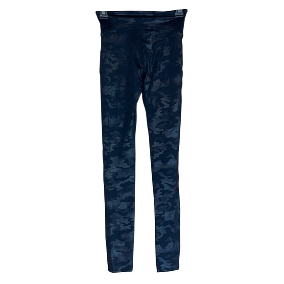 SPANX Leggings Small Black Grey Camo High Waist Activewear Athleisure 20185R - Picture 2 of 10